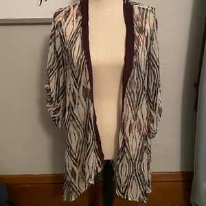 Brown and white cardigan